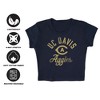 Women's University of California, Davis Mascot Cap Sleeve Baby Rib Crop Top Navy - 4 of 4