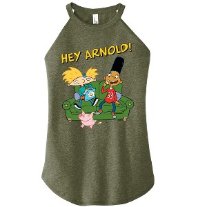 Women's - Hey Arnold! - Arnold, Gerald, and Abner Graphic High Neck Tank - 1 of 3