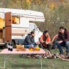 GlasFlength Folding Tables Adventure Ready Folding Table Rugged Design for Outdoor Events and Compact Living, Pink, 70.87"*28.98"*28.98" - 2 of 4