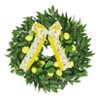 24 Inch Artificial Lemon Wreath with Yellow Lemon & Bow, Greenery Leaves, Wreaths for Home Holiday Front Door Wall Window Hanging Decorations - 2 of 4