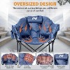 Docred Oversized Heated Camping Chair, Patio Lounge Chairs with 3 Heat Levels, Portable Folding Heated Chair Round Moon Saucer Folding Lawn Chair - 4 of 4