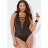 Swimsuits for All Women's Plus Size Lace Up One Piece Swimsuit - 4 of 4