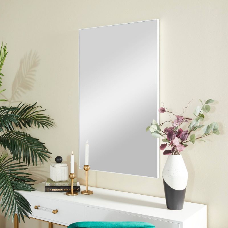 Wood Rectangle Shaped Wall Mirror with Thin Minimalistic Frame - Olivia & May, 2 of 6
