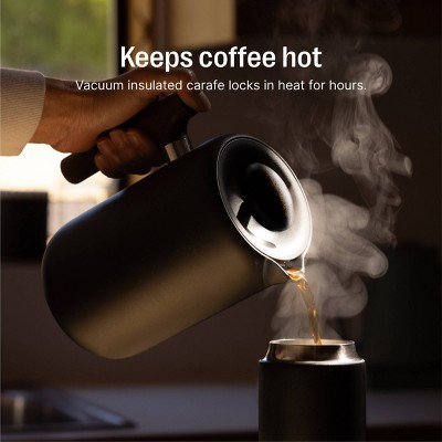 Matte Black Stainless Steel 24oz French Press Coffee Maker