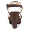 Allegra K Women's Slingback Platform Chunky High Heel Adjustable Buckle Strap Sandals - 3 of 4