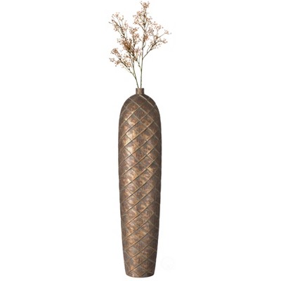 Uniquewise Modern Bamboo Floor Vase - Decorative 43-inch Vase for Living  Room, Dining Room, or Entryway - Fill with Dried Branches or Flowers, Brown