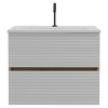 Akoasm 24 Inch Floating Bathroom Storage Cabinet With Integrated Ceramic Sink-White + Light Oak - 4 of 4