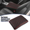 Unique Bargains Car Armrest Cushion Cover Center Console Box Pads Black Red - 2 of 4