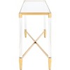 Kyla Acrylic Console Table - Clear, Gold - Safavieh - image 3 of 4