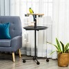 Bird Play Stand with Wheels for Parrots and Small Birds,Portable Perch with Feeder Bowls and Mess Control Tray,Indoor Bird Stand - LAOTIES - 2 of 4