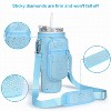 BABYYER Water Bottle Carrier Bag with Phone Pocket for 40/30 oz Tumbler with Card Holder (Blue) - 4 of 4