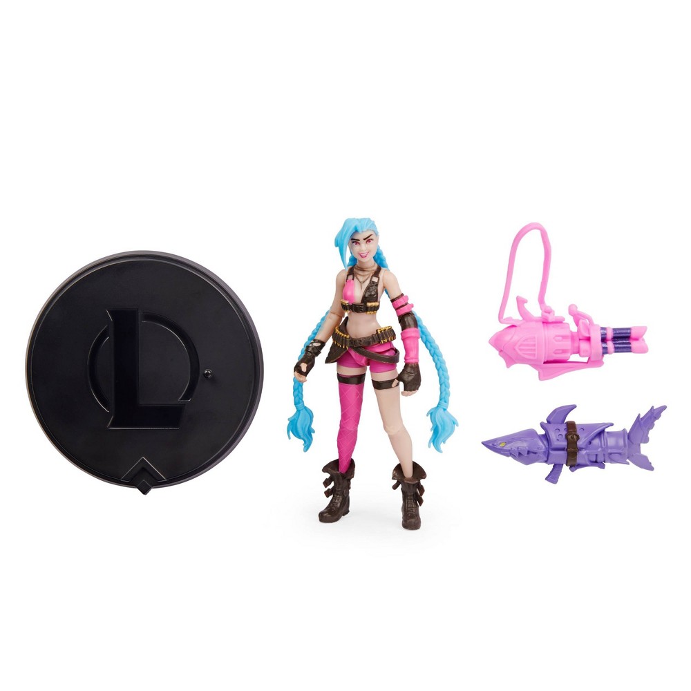 League of Legends - League of Legends, Official 4-Inch Jinx Collectible Figure with Premium Details and 2 Accessories, Ages 12 and Up