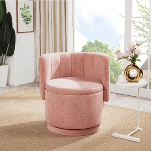CAVINAS 360-Degree Swivel Accent Chair with Hidden Storage, Modern Upholstered Lounge Chair for Living Room, Bedroom, Home Office - 1 of 4