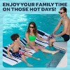 Jasonwell Inflatable Pool Mat Float for Adults, 70"x33" Lounger with Pillow Headrest, Portable Flat Tanning Float, Piano Design, White/Black - 2 of 4