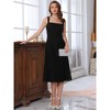 INSPIRE CHIC Women's Lace Prom Straps Square Neck Sleeveless Formal Evening Cocktail Midi Dresses - 3 of 4