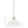 Toltec Lighting Any 1 - Light Pendant in  Chrome with 16" Gold Ice Shade - 2 of 2