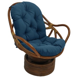 Blazing Needles, 48-inch by 24-inch Solid Outdoor Spun Polyester Swivel Rocker Cushion - 1 of 1