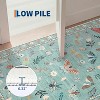 Coucheta Floral Butterfly Area Rug - Washable Non-Slip Carpet for Living Room, Bedroom & Nursery, Stain Resistant Low Pile Rug - 4 of 4