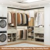 Aheaplus Set of 3 Corner Closet Organizer with Drawers and Hanging Rods,  Walk-in Closet System Set with Shoe Rack and Storage Cubes - 3 of 4
