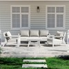 WestinTrends Avalon Outdoor 6-Piece Modular Sectional Patio Furniture Sofa Set, White/White - 2 of 4