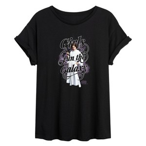 Women's - Star Wars - Girls Run The Galaxy Oversized Graphic T-Shirt - 1 of 4