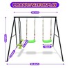 Hotraffy Swing Set with Glider, 2 Blet Swing, Backyard 550LBS 3 Seat - 3 of 4
