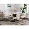 Modern Dining Chairs Set Of 2 Hair Chairs With Backrest Metal Base Channel Tufting Accent Chairs For Restaurants Living Rooms Kitchen Counter Offices - 4 of 4