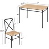 VECELO 5 Pieces Kitchen Dining Table Sets Industrial Style Kitchen Table & Chairs Set for 4 Black/White - image 3 of 4