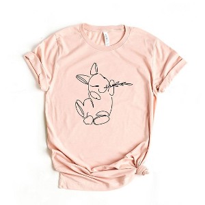 Simply Sage Market Women's Hand Drawn Bunny Short Sleeve Graphic Tee - 1 of 3
