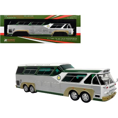 Sultana TM 44-18 SP Panoramico Coach Bus "Estrella de Oro" White and Green w/Silver 1/43 Die Cast Model by Iconic Replicas