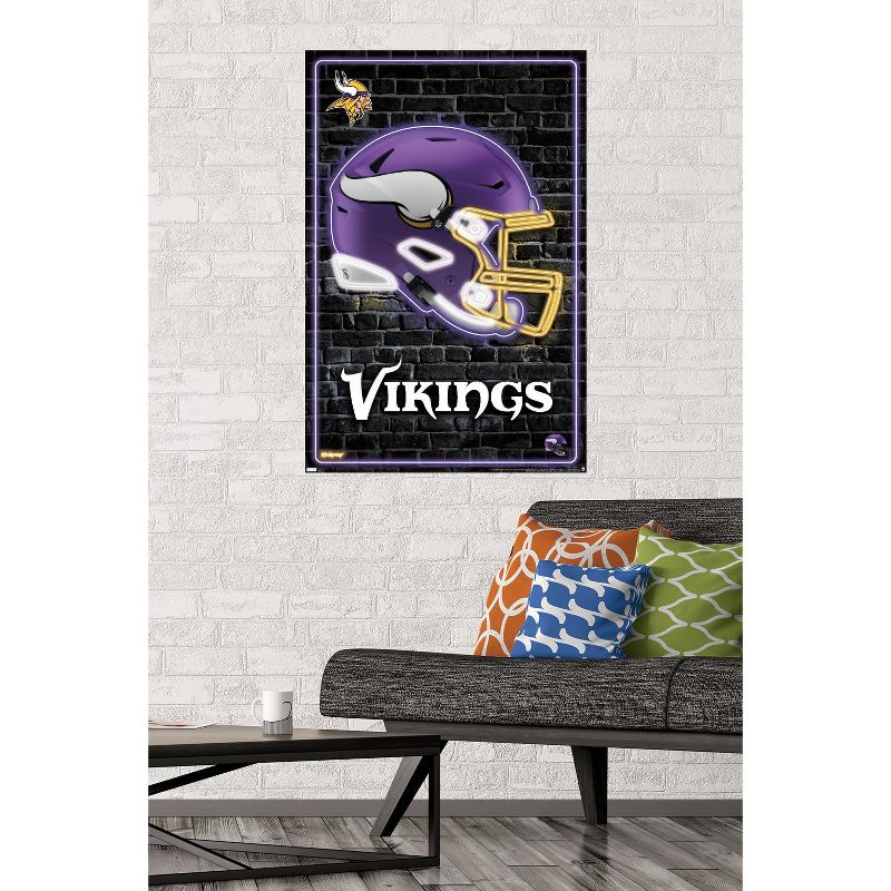 Trends International NFL Minnesota Vikings - Neon Helmet 23 Unframed Wall Poster Prints, 2 of 7