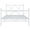 vidaXL Elegant White Steel Single Bed Frame with Headboard/Footboard - Under-Bed Storage - Metal Slats - 81.5"x41.3"x35.6" - 3 of 4