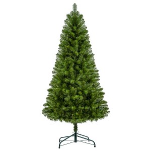 Dexmalle 7FT Unlit Artificial Christmas Tree with 775 Tips and Sturdy Metal Stand - 1 of 4