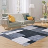 Washable Modern Geometric Rug Non Slip Low Pile Rug Soft Throw Floor Cover Foldable Indoor Carpet for Living Room Bedroom Playroom Nursery - 2 of 4