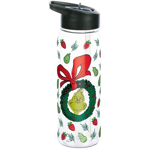  Bioworld The Grinch His Heart Grew Three Sizes 16 Oz. Acrylic  Cup with Straw and Reusable Ice Molds: Home & Kitchen