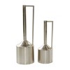 Set of 2 Modern Spouted Iron Vases Silver - Olivia & May - 4 of 4