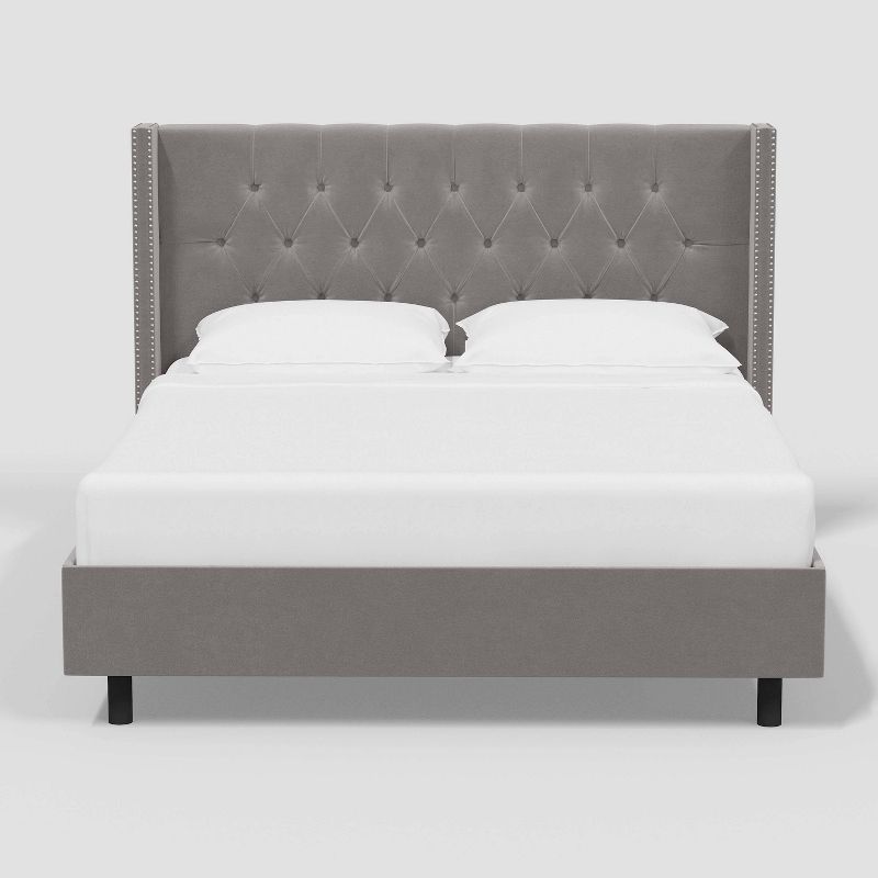 Louis Wingback Platform Bed in Luxe Velvet - Threshold™, 3 of 6