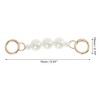 Unique Bargains Durable Faux Pearl Bag Extender Chain Light Gold Tone White 1 Pc - 2 of 4