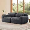 2-Seater Plush Modular Sofa with Ergonomic Design, Anti-Slip Base and Throw Pillows - 2 of 4