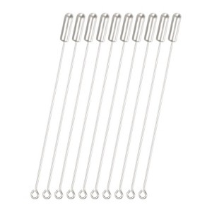 Unique Bargains DIY Clothing Accessories Suit Copper Long Needle Brooch Stick Pins Stopper Ends Flat Head - 1 of 4