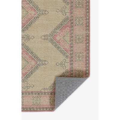 Anatolia Pink Medallion Wool and Synthetic Rug 3'3" x 5'