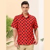 Lars Amadeus Men's Summer Polka Dots Button Down Short Sleeves Hawaiian Shirts - 2 of 4