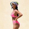 Women's Vibrant Pink Textured Bikini Set - Cupshe - 2 of 3