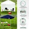 Caravan Canopy V-Series 10 x 10' 2 Straight Leg Sidewall Kit & 10 x 10' Entry Level Angled Leg Instant Canopy w/Set of 4 Black Cement Weights - 2 of 4