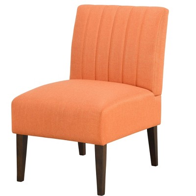 NicBex Plush Armless Accent Chair,Upholstered Living Room Chairs with Supportive Backrest and Wood Legs,Accent Chairs for Living Room