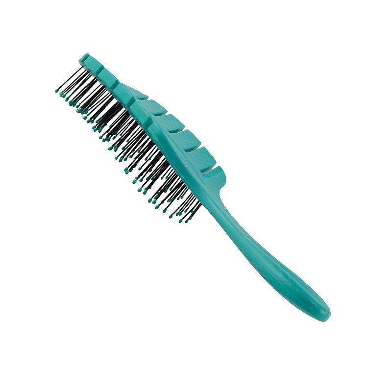 Bass Brushes BIO-FLEX Detangler Hair Brush Patented Pure Plant Handle Flexible Nylon Pins, 4 of 6