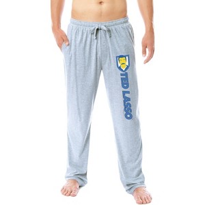 Ted Lasso Mens' TV Series Show Title Logo Character Sleep Pajama Pants Grey - 1 of 4