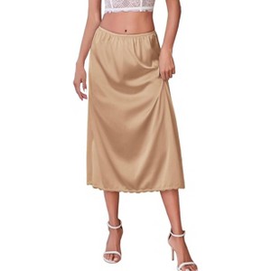 Avidlove Women's Satin Half Slip 36" Lace Long Underskirt - 1 of 4