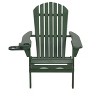 Jiallo Foldable Adirondack Chair with cup holder Conversation Set, 2 Foldable Adirondack Chairs with cup holders with Ottoman and 1 End Table - 2 of 4