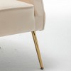 SEYNAR Modern Tufted Velvet Accent Chair with Wingback, Arms, and Metal Gold Legs for Living Room or Bedroom - 4 of 4